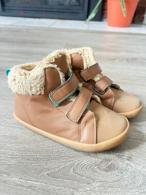 Ten Little -Tan Faux-Fur Lined High-Top shoes